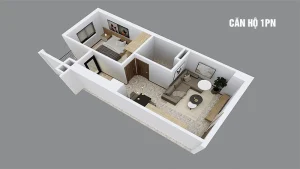 Mặt bằng dự án Happy Home Hà Nam căn 01 ngủ