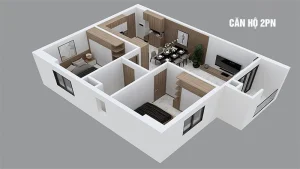 Mặt bằng dự án Happy Home Hà Nam căn 02 ngủ